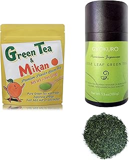 Gyokuro and Powder Green Tea with Mikan orange from Japanese Green Tea Co – Great for Cholesterol, Skin, Healthy Option - ...