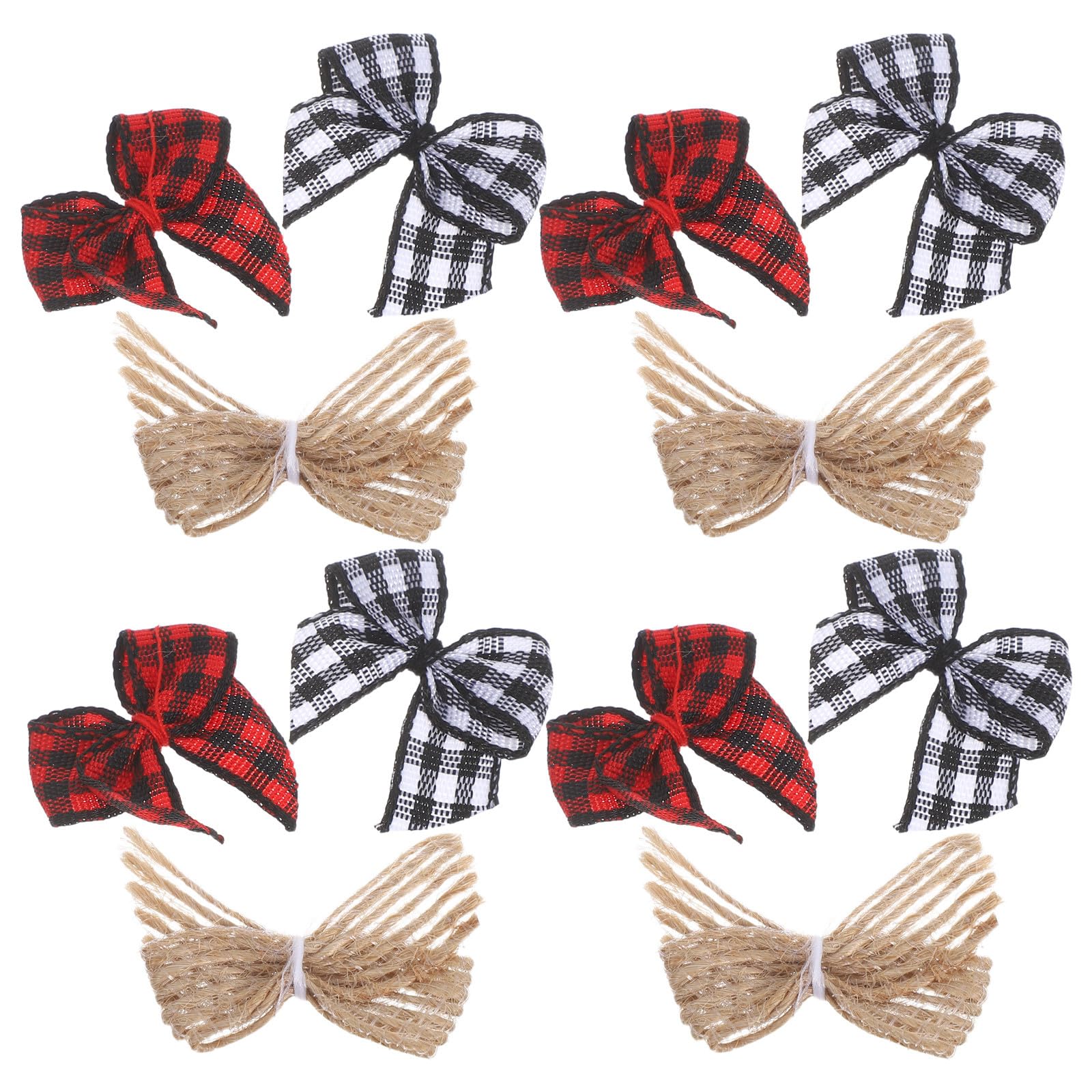 Lazos decorativos mini en yute y poliéster para envoltura de regalos y fiestas, 150 unidades