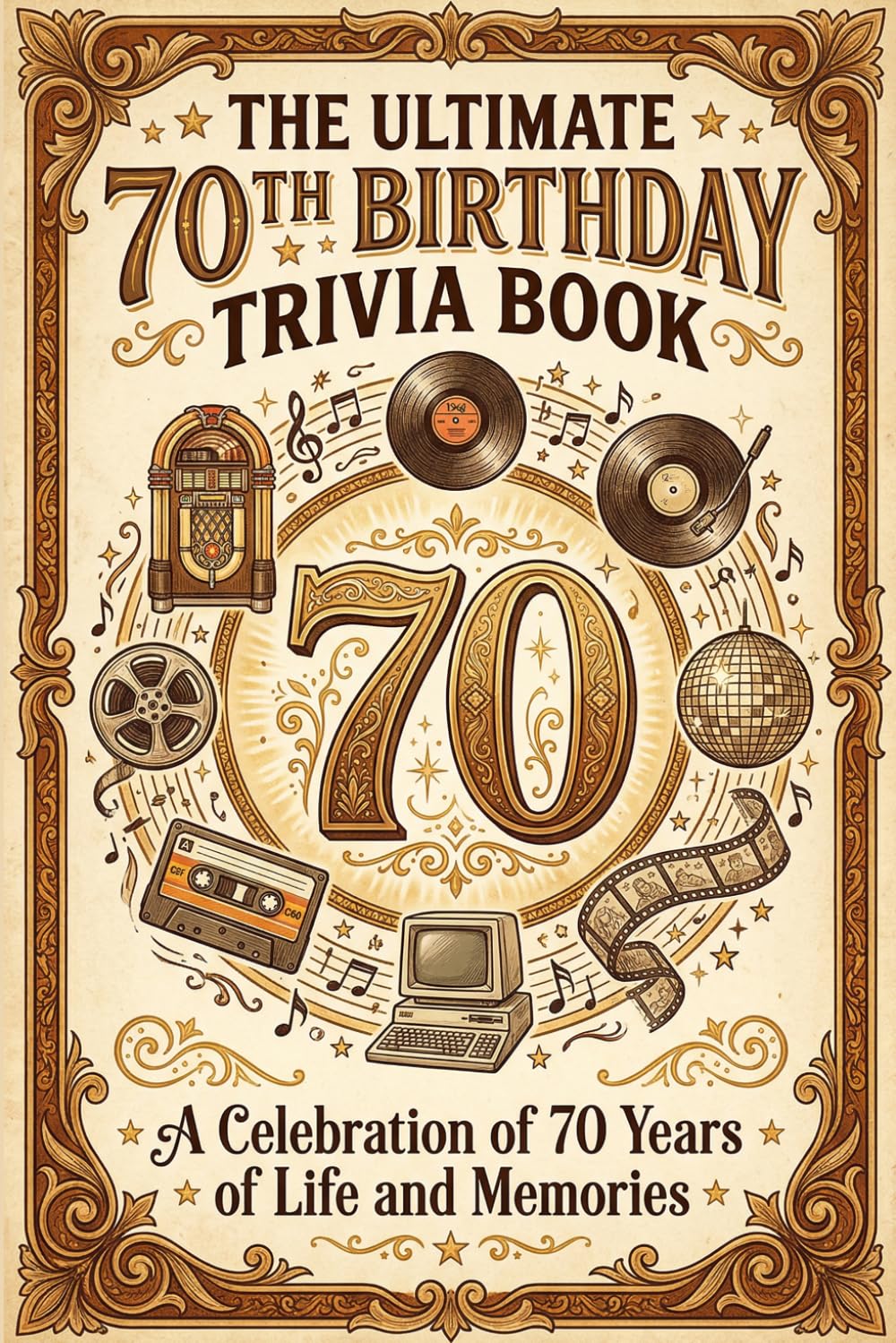The Ultimate 70th Birthday Trivia Book: 600 Nostalgic Multiple-Choice Questions Celebrating 70 Years of Life Relive the Music, Movies, History and Memories (Perfect 70th Birthday Gift)