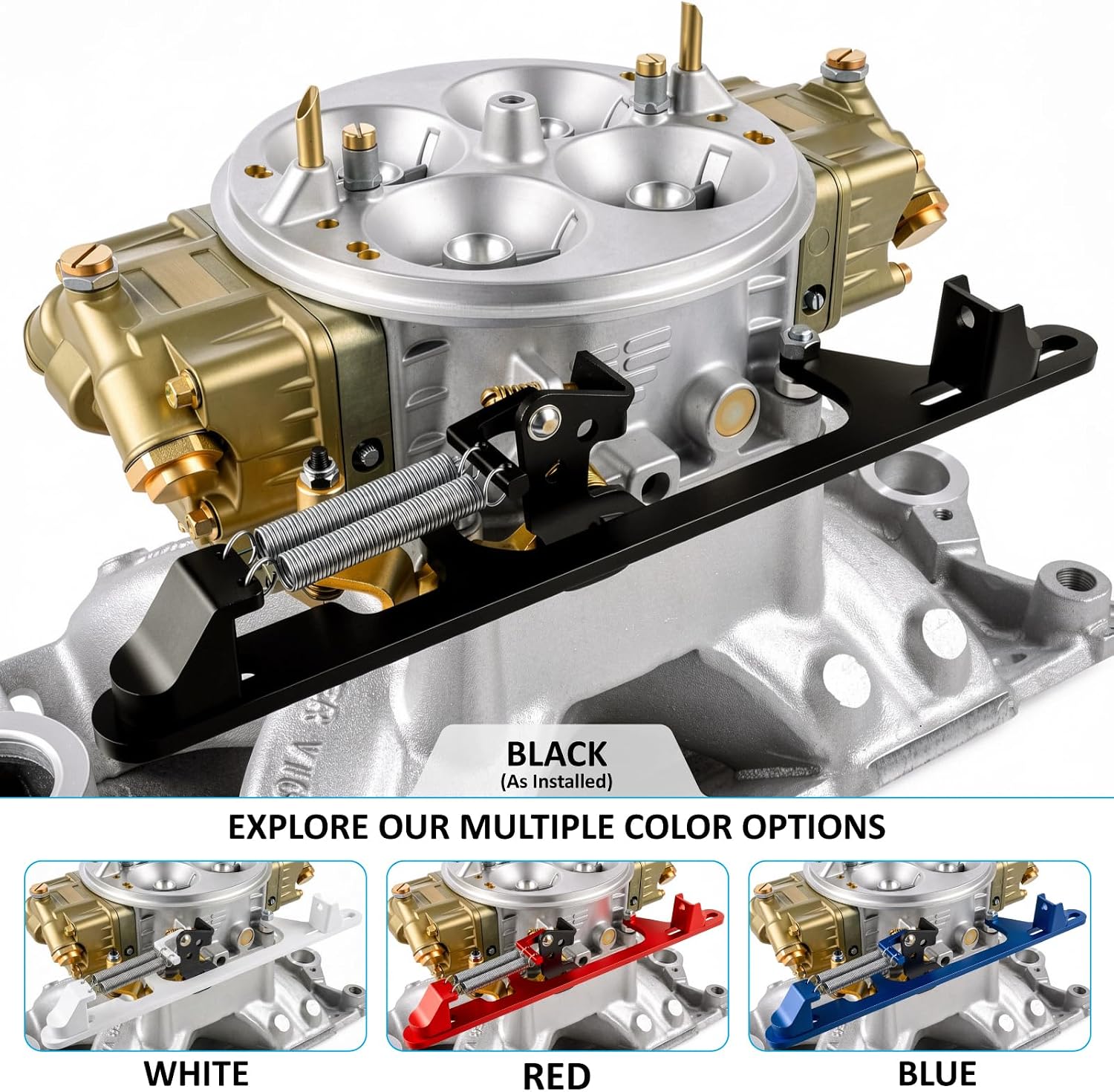 Throttle Cable Bracket 4150 4160 Series Throttle Brackets Billet Adjustable Aluminum Carburetor Bracket Black