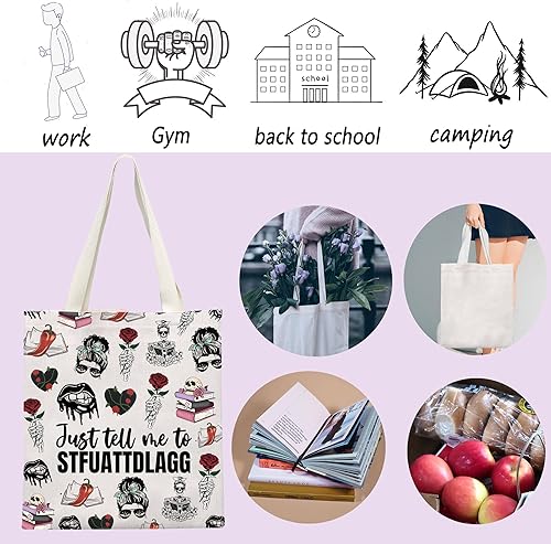 Miniatura 5 de ENSIANTH Funda de libro para lector de romance oscuro, regalo para amantes de los libros picantes, Just Tell Me To Stfuattdlagg Funda de libro