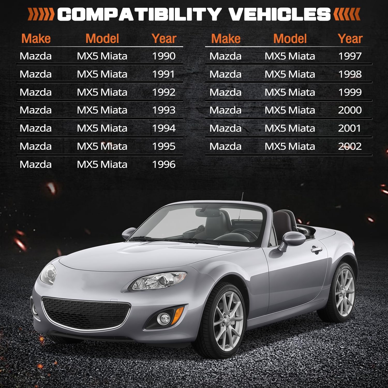1 Pair Left & Right Soft Top Convertible Roof Latch Lock Fit for Mazda MX5 Miata1990-2002 Replaces NA01-R1-310L NA01-R1-320L