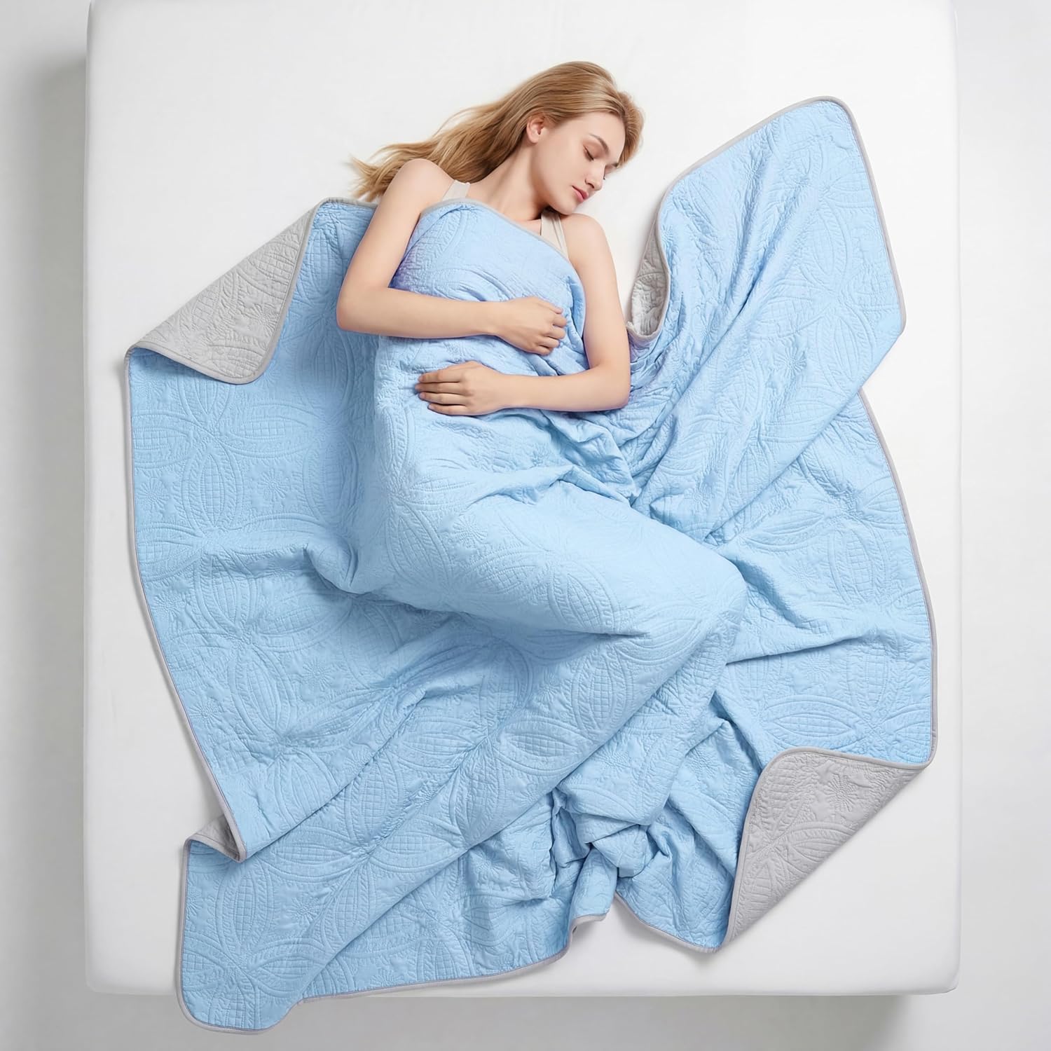 1PC Modern Coin Pattern Summer Thin Quilt Bedding (Full