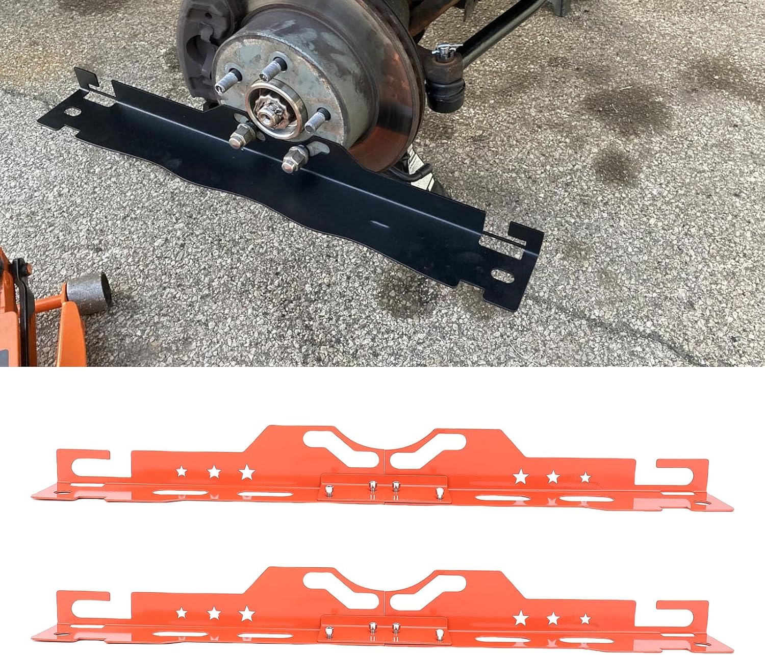 Wheel Alignment Tool Plate Wheel Alignment Tool Toe Alignment Tool Plates with Secure Groove for Accurate Measurement High Efficiency for Cars SUVs Black Iron 6 Pieces (Orange)