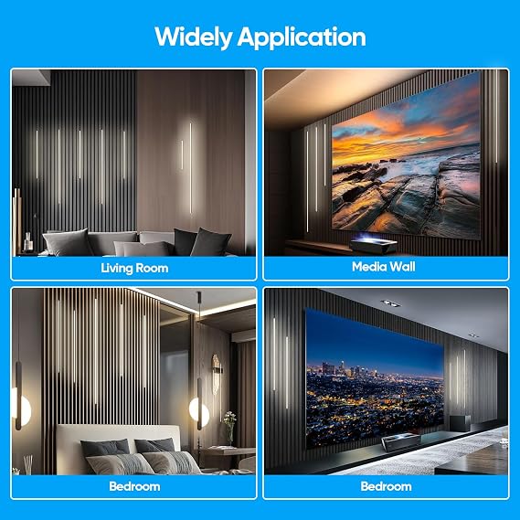 Besseto LED Aluminum Channel for Wall Panel,Wood Slat Wall Panel LED Strip Light Aluminum Channel Profile for Living Room Bedroom Bathroom Stairs (Black-6Pack 3.3Ft) [Energy Class A]