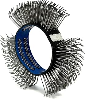 Abrasive Wire Wheel Belt/Metal Blaster Clearing Brush Belts/Coarse Wire Bristle for Surface Blasting/Corrosion and Rust Removal (0.7mm Carbon Spring Steel, 4.05inch Outer Wheel’s Diameter, 1 Count)