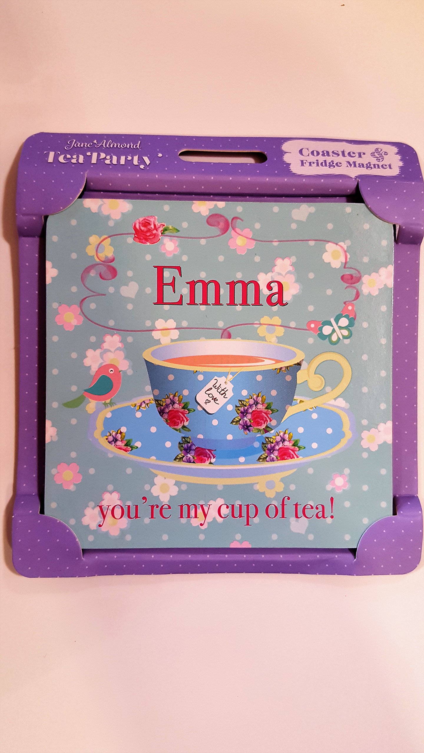 Emma tea party coaster fridge magnet