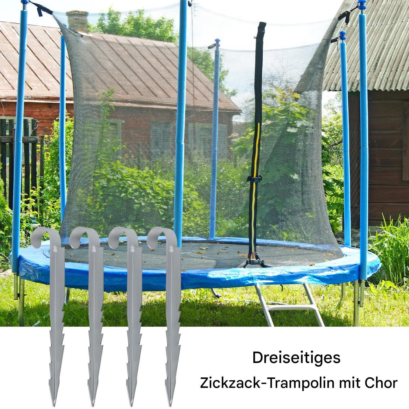 Estacas para Viento De Trampolín Fijación Estable Y Resistente A La