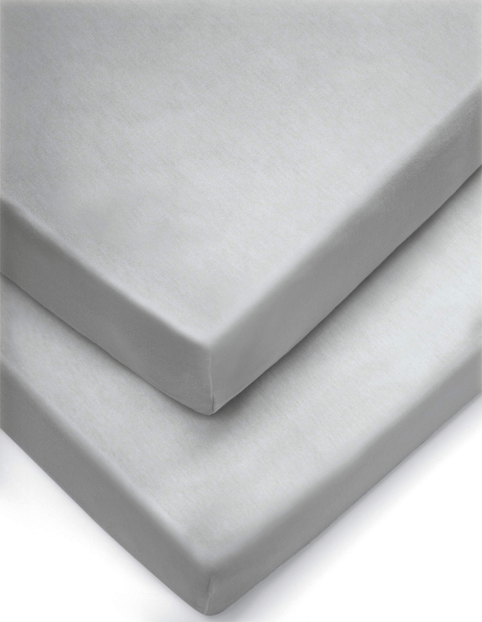 Mamas & PapasEssential Nursery Bedding - 2 Pack Cot Bed Fitted Sheets - Grey