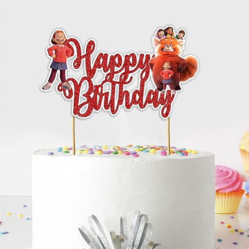 Seyal Turn in Red Happy Birthday Cake Topper