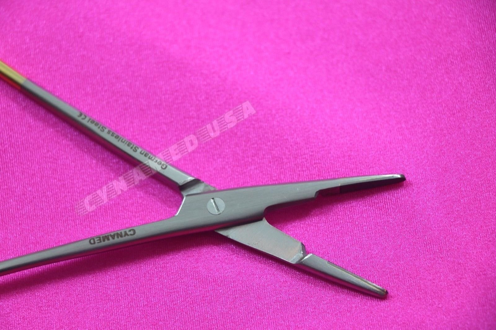 1 Each German Stainless TC Olsen HEGAR Needle Holder 5 Inches Serrated Dental Instruments