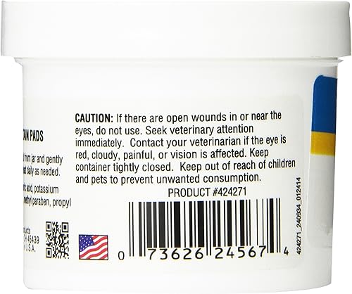 Miniatura 3 de Miracle Care Almohadillas para manchas de desgarro fabricadas en Estados Unidos Toallitas suaves para mascotas para limpiar suavemente los ojos