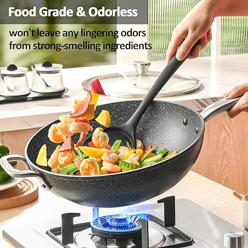 Miniatura 2 de Juego de utensilios de cocina de silicona, juego de 15 utensilios de cocina, resistentes al calor de 446 F, juegos de utensilios de cocina