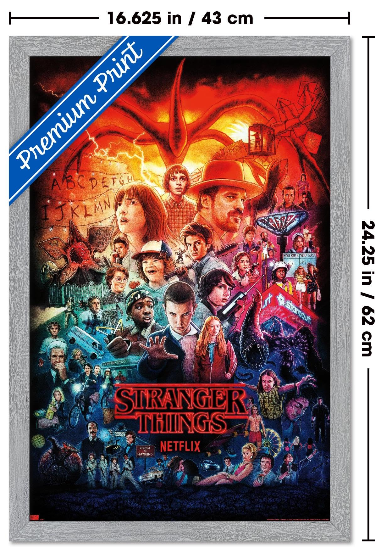 Netflix Stranger Things - Three Seasons One Sheet Wall Poster