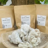Vista 2 de Incienso de Copal de México 100% puro natural orgánico blanco maya Copal Rocks 3.5 onzas / 100 grs. para preservar el aroma viene en pedazos.