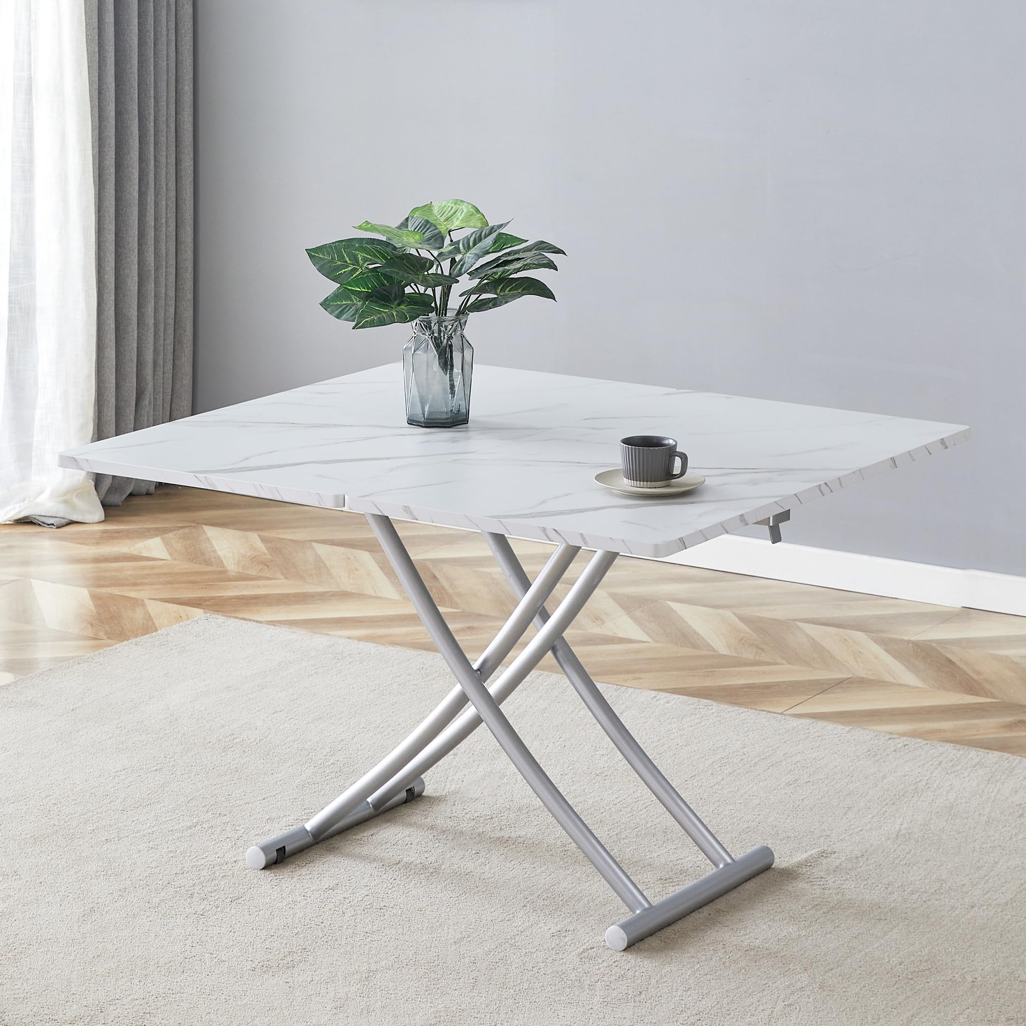 Amazon.com - Ganooly Space Saving Folding Dining Table, Adjustable