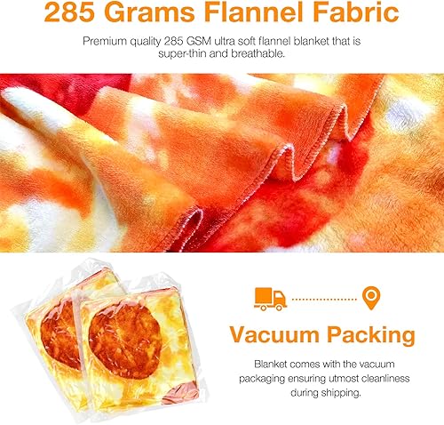 Miniatura 10 de Bonita manta de burrito suave de franela de tortilla para todas las estaciones, para sofá, acogedora manta de viaje y mantas de felpa cálida para