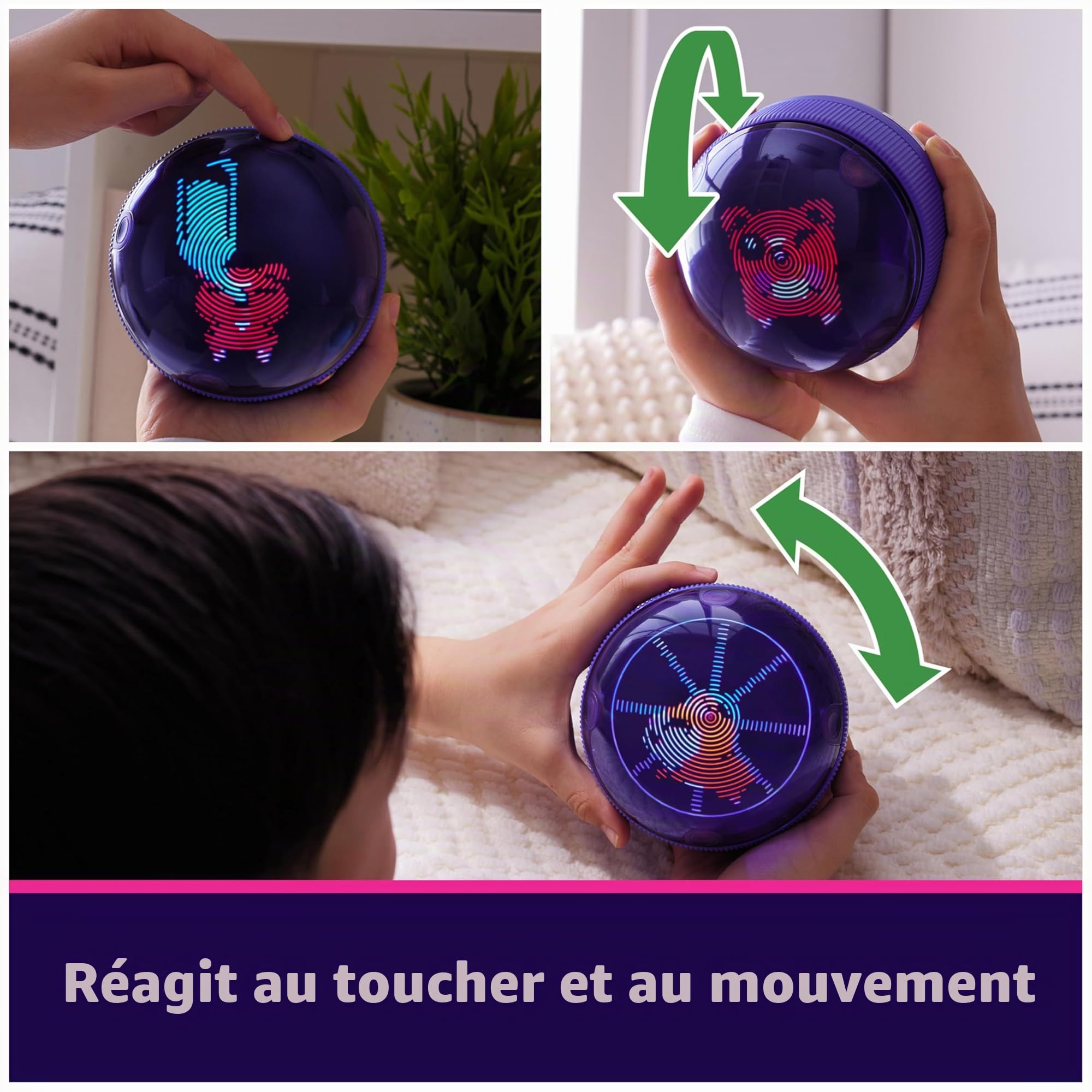 Bitzee Balle Interactive Hamster avec 20 Hamsters à l'intérieur, Roule et réagit au Toucher, Jouet Numérique Enfants 5 Ans+