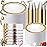 WELLIFE 175Pcs Gold Dinnerware Sets, Include:25 Dinner Plates, 25 Dessert Plates, 25 Paper Napkins, 25 Cups, 25 Plastic Cutlery Set