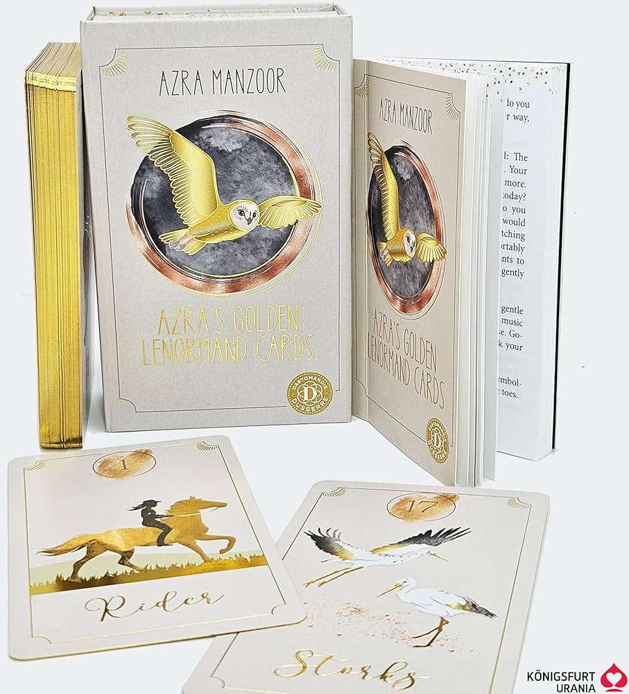 Amazon | Azra's Golden Lenormand: 36 Golden Lenormand cards in