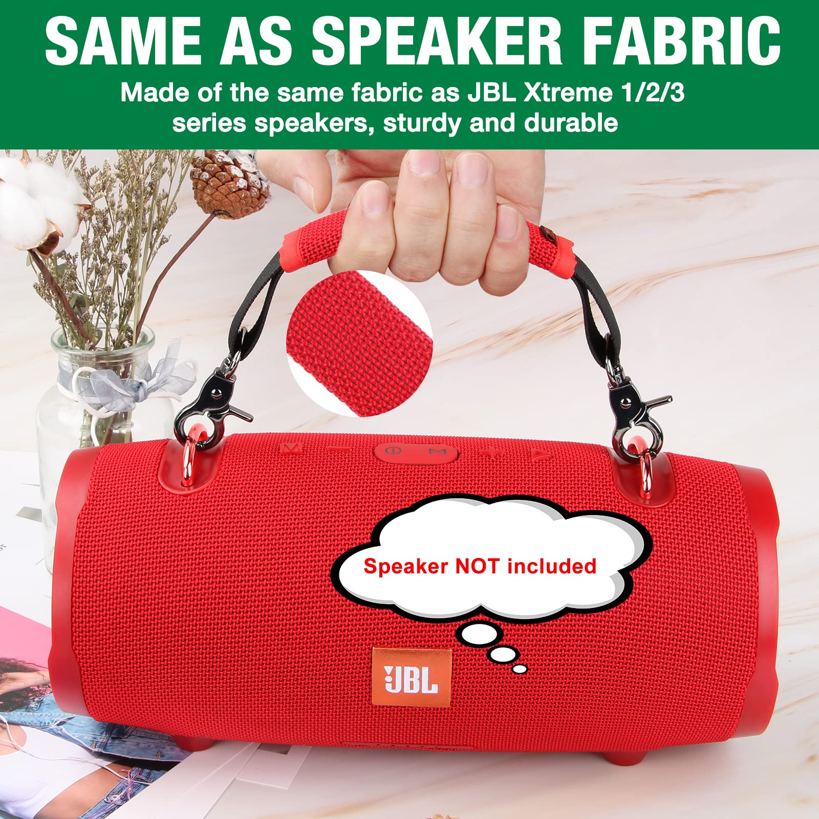 DIYEAH Tragbarer Lautsprecher-Griff - Stoßfester Tragegurt Aus Nylon Für Outdoor-Lautsprecher