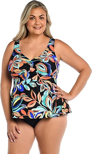 Maxine of Hollywood Women's Over The Shoulder Empire Tankini Swimsuit Top