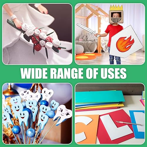 Miniatura 5 de Wesiti 4 rollos de hoja de espuma EVA de 35 x 59 pulgadas, 0.236 in de grosor, hoja de espuma blanca grande para manualidades, espuma EVA, 187.4