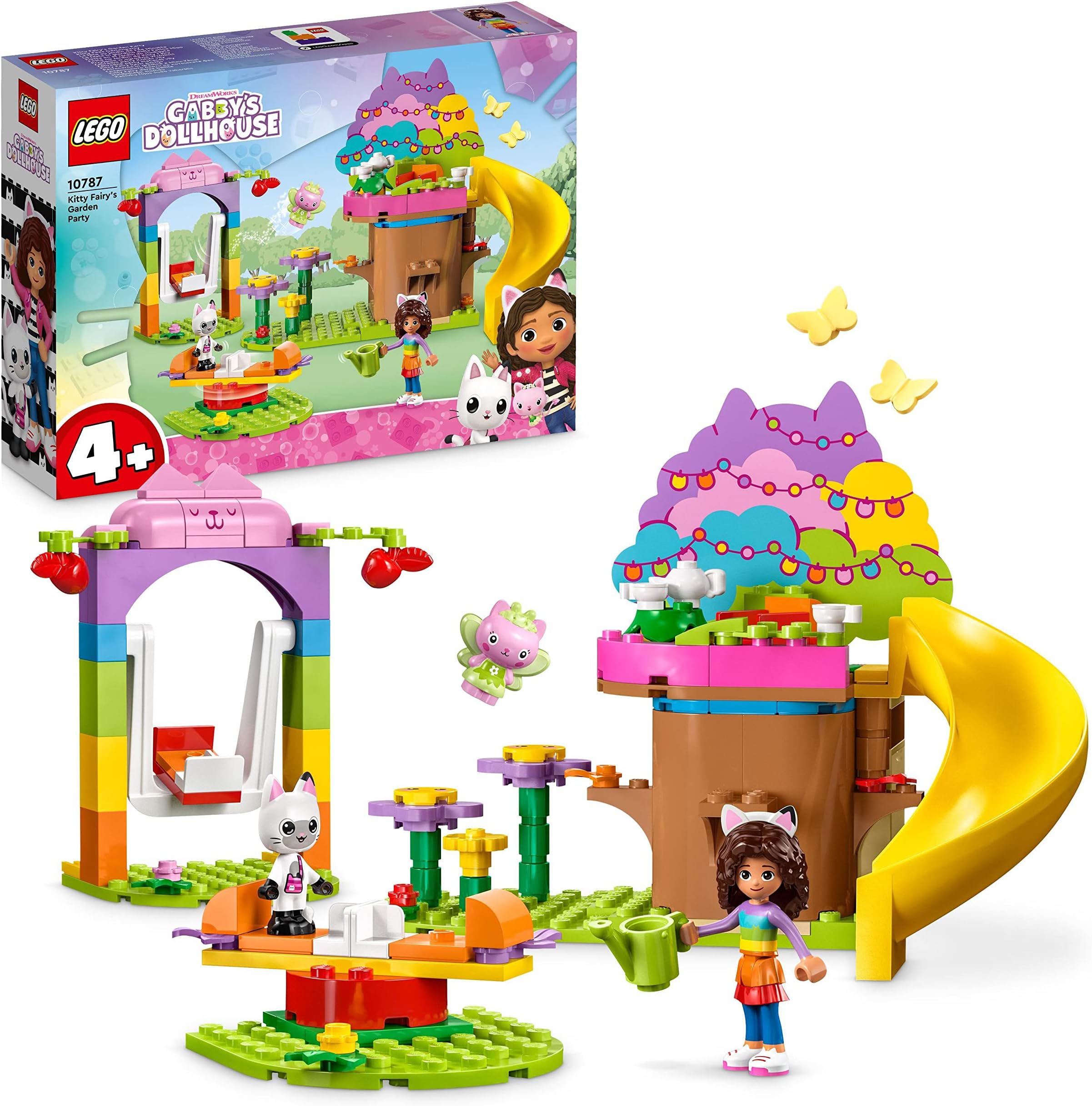 Gabby's Dollhouse Kitty Fairy’s Garden Party 10787 Building Toy Set with a Tree House for Kids Aged 4+