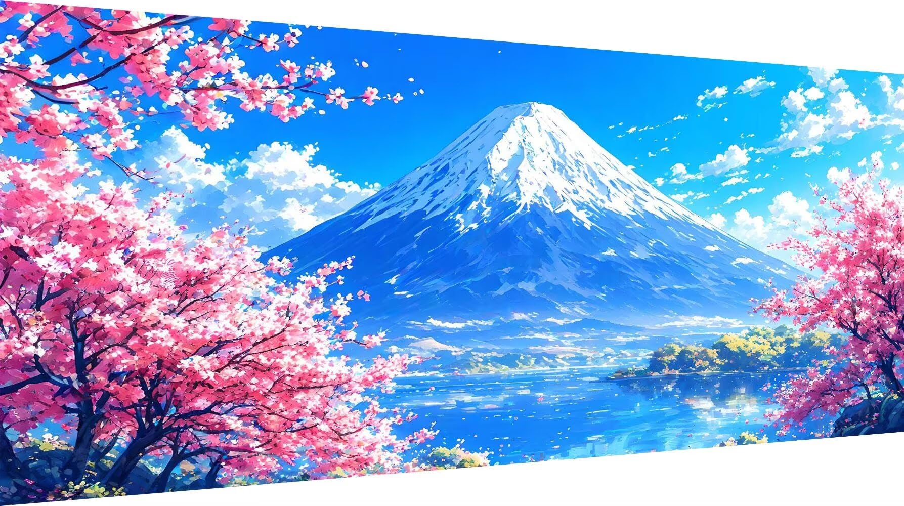 Japonia diamentowe malowanie góra Fuji DIY diamentowe zestawy artystyczne, kropka malarstwo haft ścieg krzyżykowy dla dorosłych początkujących i dzieci odpowiednie prezenty do domu dekoracja ścienna