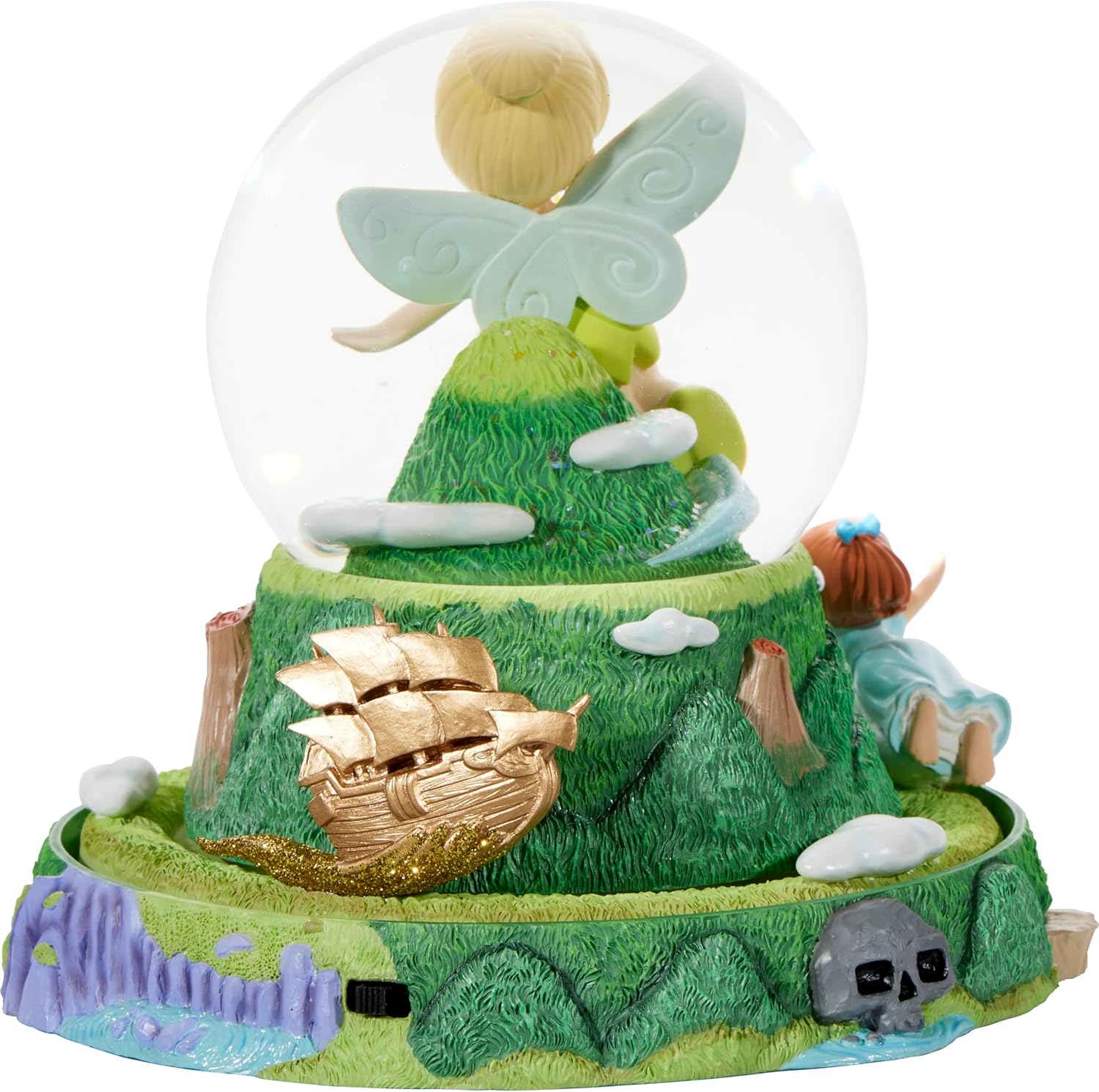 Precious Moments Faith, Trust, and Pixie Dust Disney Peter Pan Musical Snow Globe