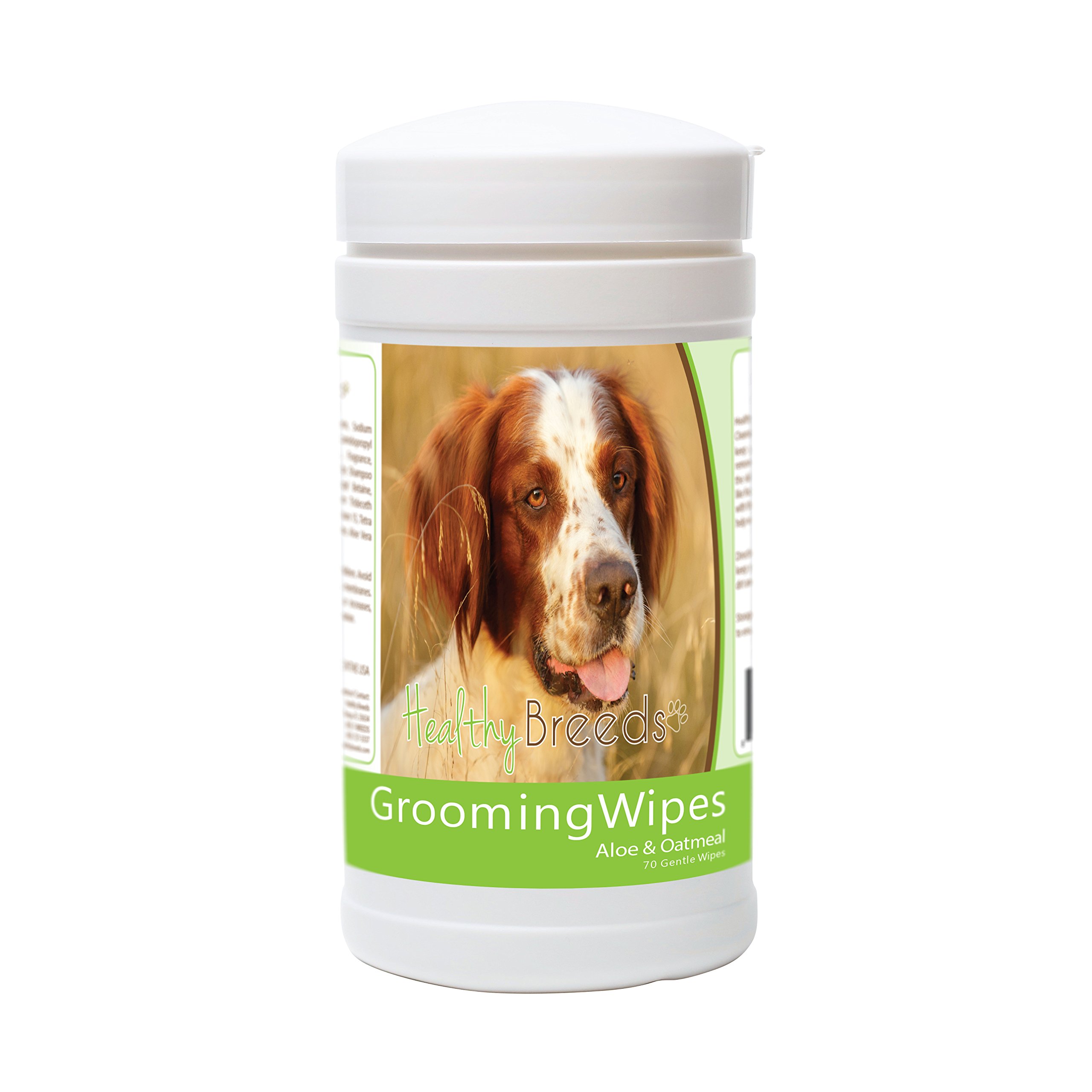 Healthy Breeds Irish Red and White Setter Grooming Wipes 70 Count