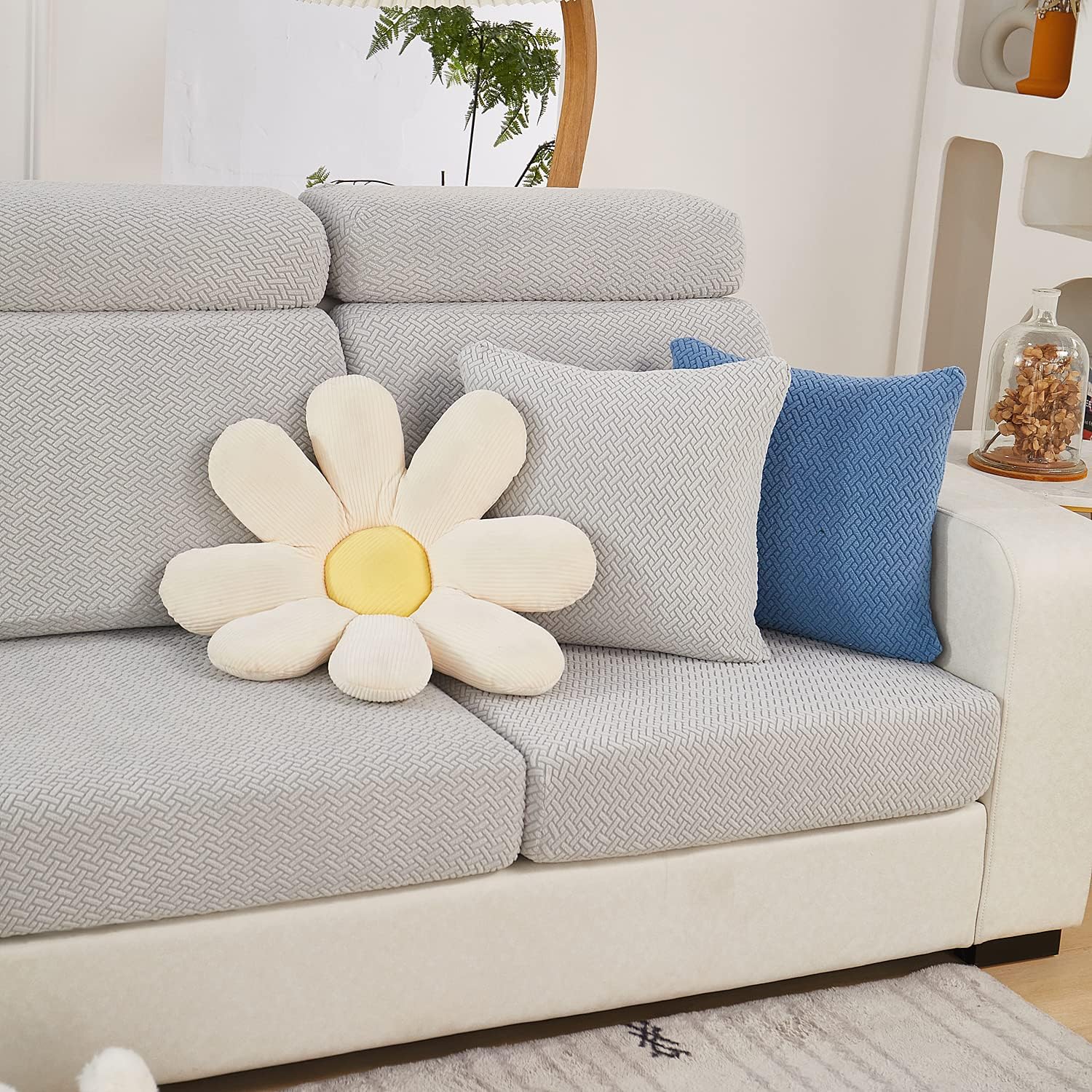 2023 Newest Universal Sofa Cover, Wear-Resistant Stretch Couch Cushion Slipcovers, Magic Sofa Covers, Furniture Protector Anti-Slip L Shape/Chaise Lounge Sofa Cover for Living Room Dogs Pets