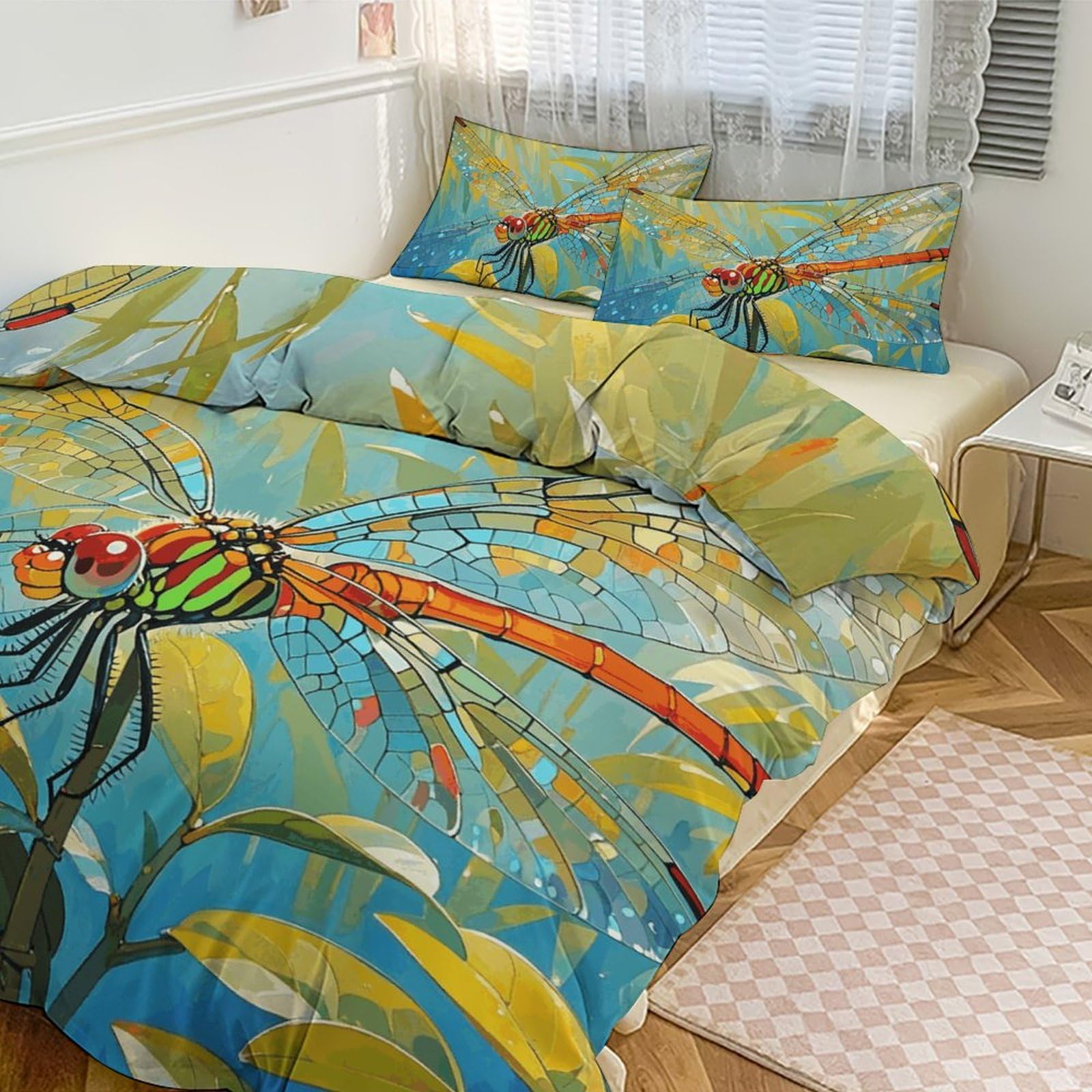 Couette pour grand lit libellule pour une ambiance cocon à la maison et à l'hôtel