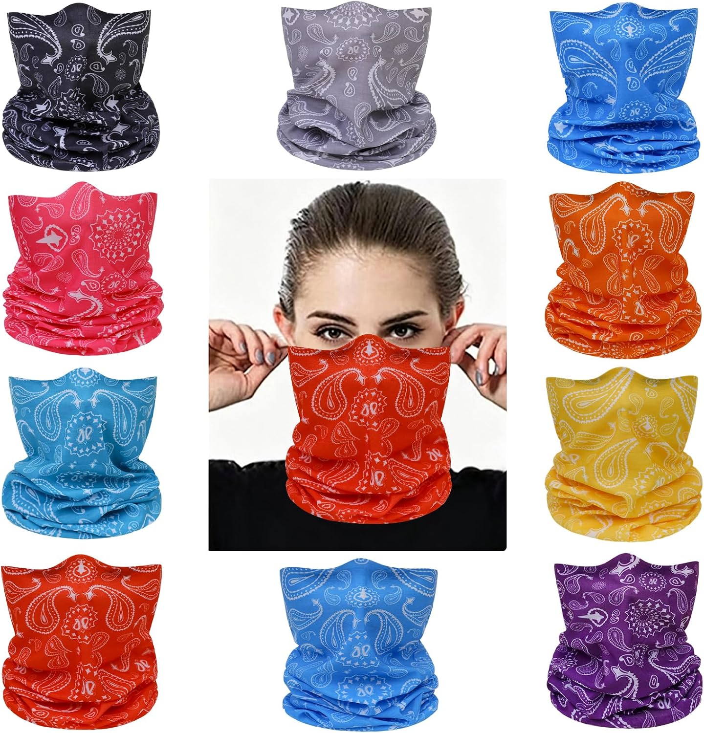 Neck Gaiter Masks Tube Scarf,Seamless Bandanas Buffs Gators,Ourdoor Face Mask Face Covering Multi Headwear