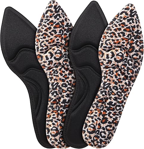 4 pares de plantillas para tacones altos, almohadillas transpirables para zapatos de 10.03 pulgadas, insertos para botas, cojín para pies, inserto