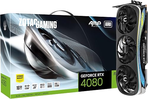 Zotac Gaming GeForce RTX 4080 16GB AMP Extreme AIRO GDDR6…