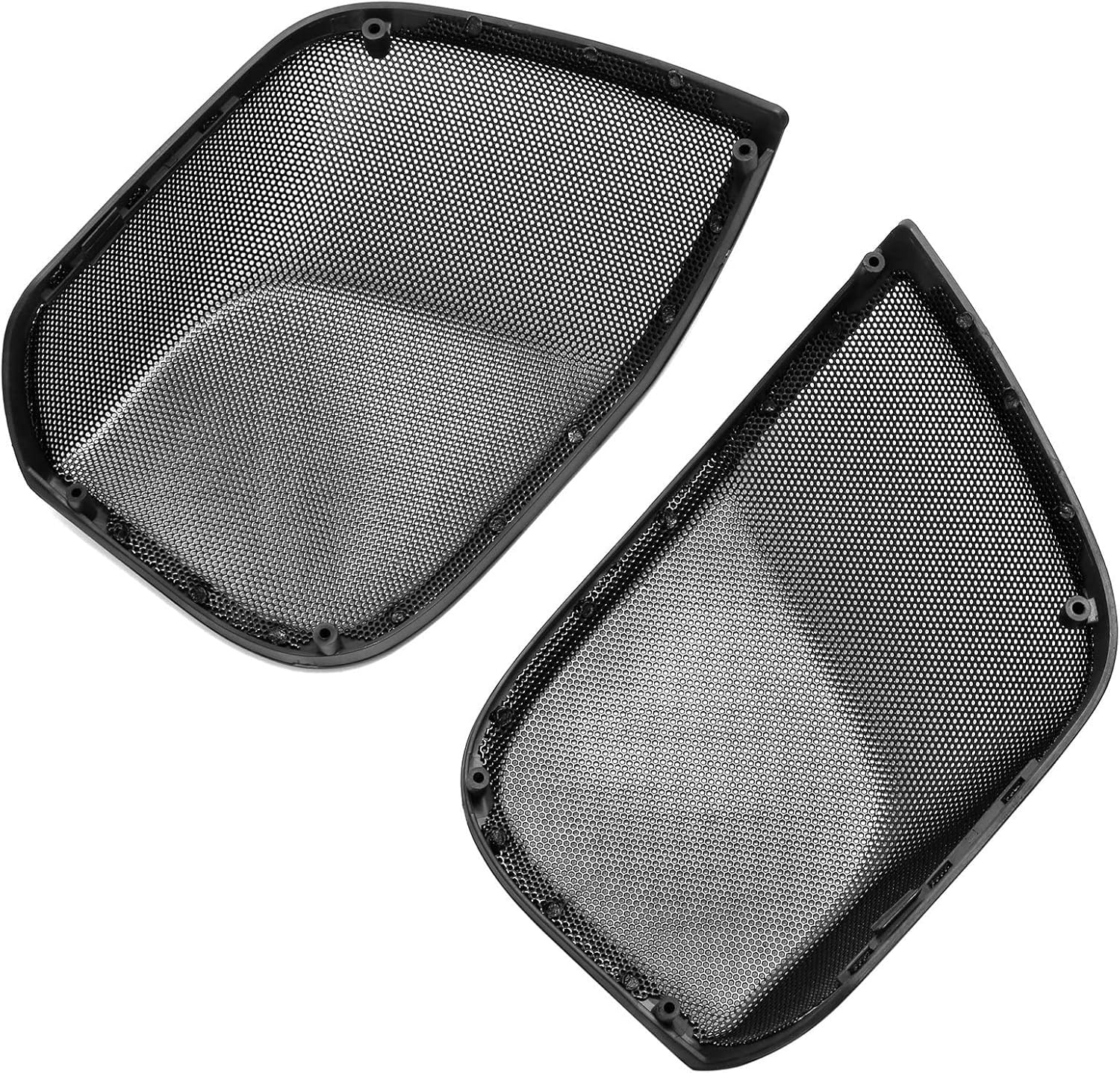 HR3 Color-Matched Black Denim 5"x7" Speaker Grills for Saddlebag Lids Compatible with 2014-later Harley Touring Road Glide Street Glide Ultra Limited Electra Glide Standard