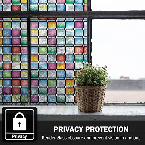 Miniatura 4 de FEOMOS Tinte para ventana de arcoíris, calcomanías decorativas para el hogar, anti rayos UV, 35.4 x 78.7 pulgadas