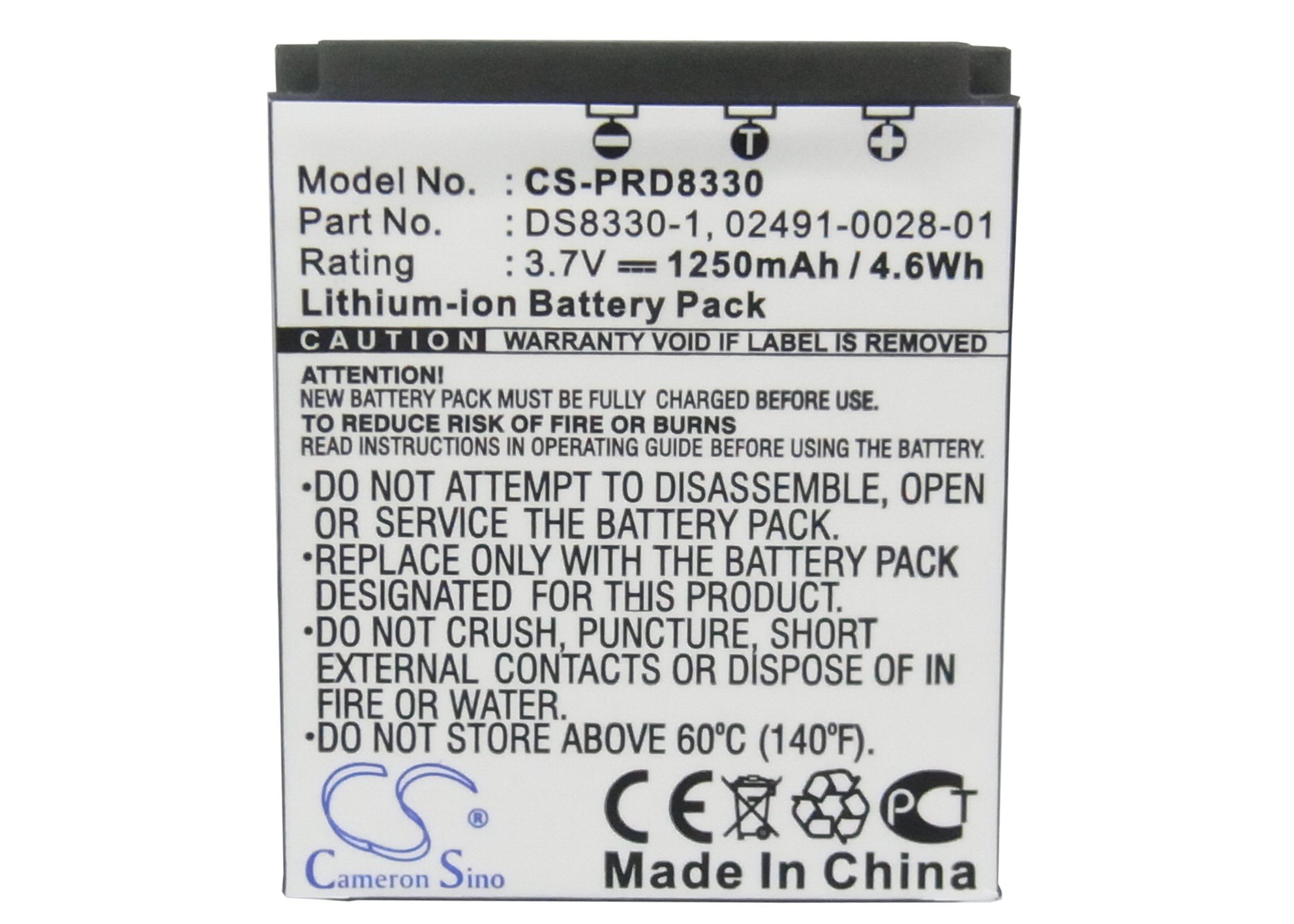 Bateria 1250mAh do Rollei Compactline 150, Prego 8330, DP8300, Acer CP-8531, Revue DC 10.1