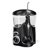 Ultra Water Flosser&comma; Black - 90&plus; Seconds of Flossing Time - 10 Pressure Settings&comma; 360-Degree Tip Rotation - Includes Six Tips & Built-in Tip Storage