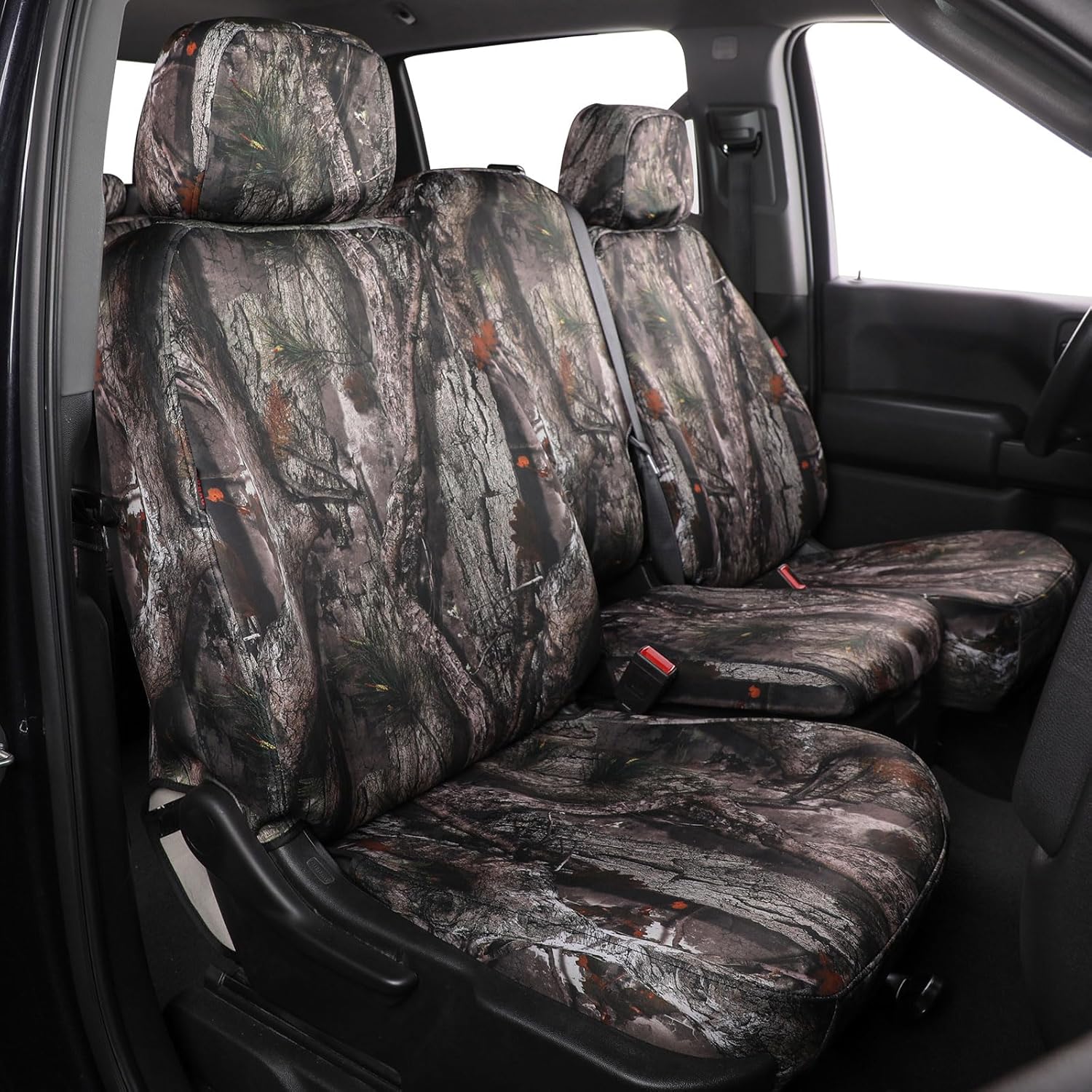 Custom Fit Car Seat Covers Full Set Select for Jeep Gladiator for 2020 2021 2022 2023 2024 2025 Waterproof Front & Rear Camo Canvas Seat Cover Set Without Rear Armrests(Jungle Camouflage)