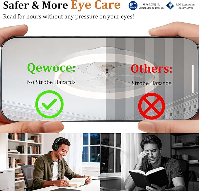 Ventilador de Techo 19 Pulgadas Con Luz LED y Control Remoto miniatura 7