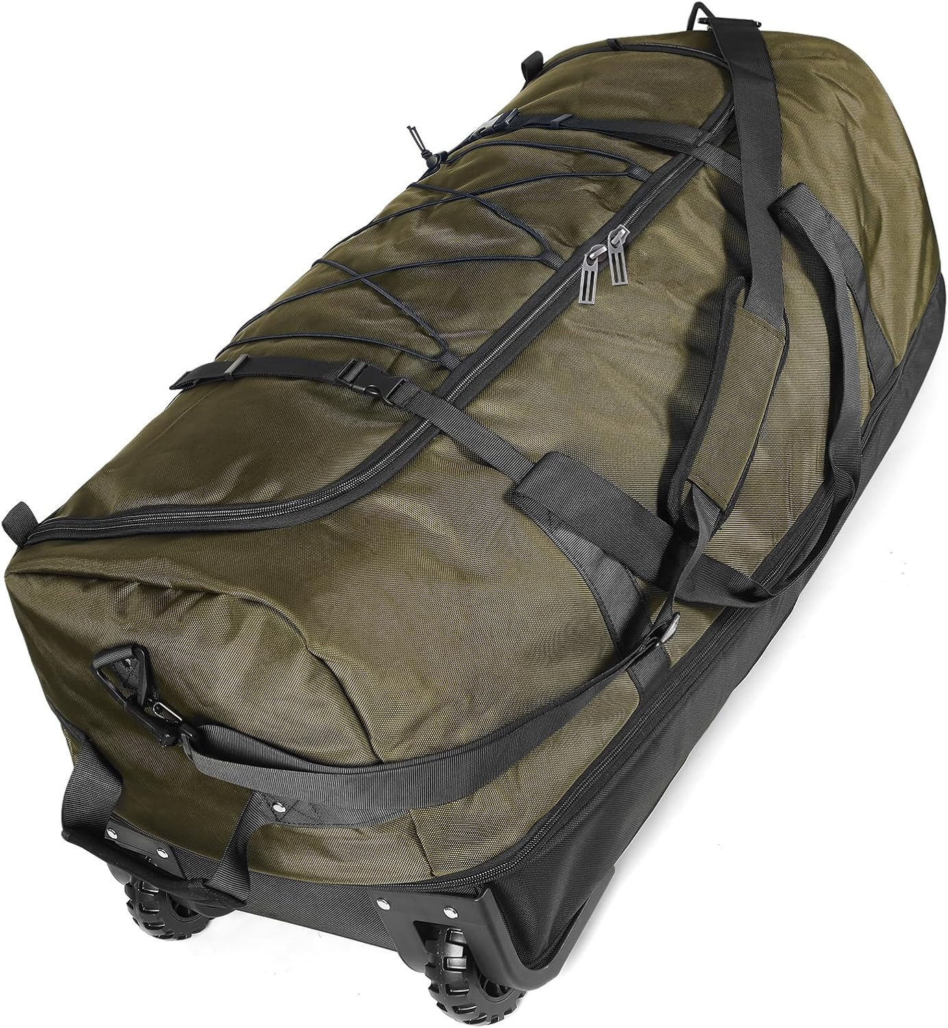 110L Expandable to 140L 32” Foldable Oxford Soft-Sided Rolling Duffle Bag with 2 He...