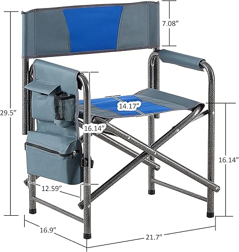 Miniatura 9 de Sillas de camping portátiles, silla plegable para exteriores con bolsa de almacenamiento para mesa auxiliar, sillas de césped de playa, silla Eazy