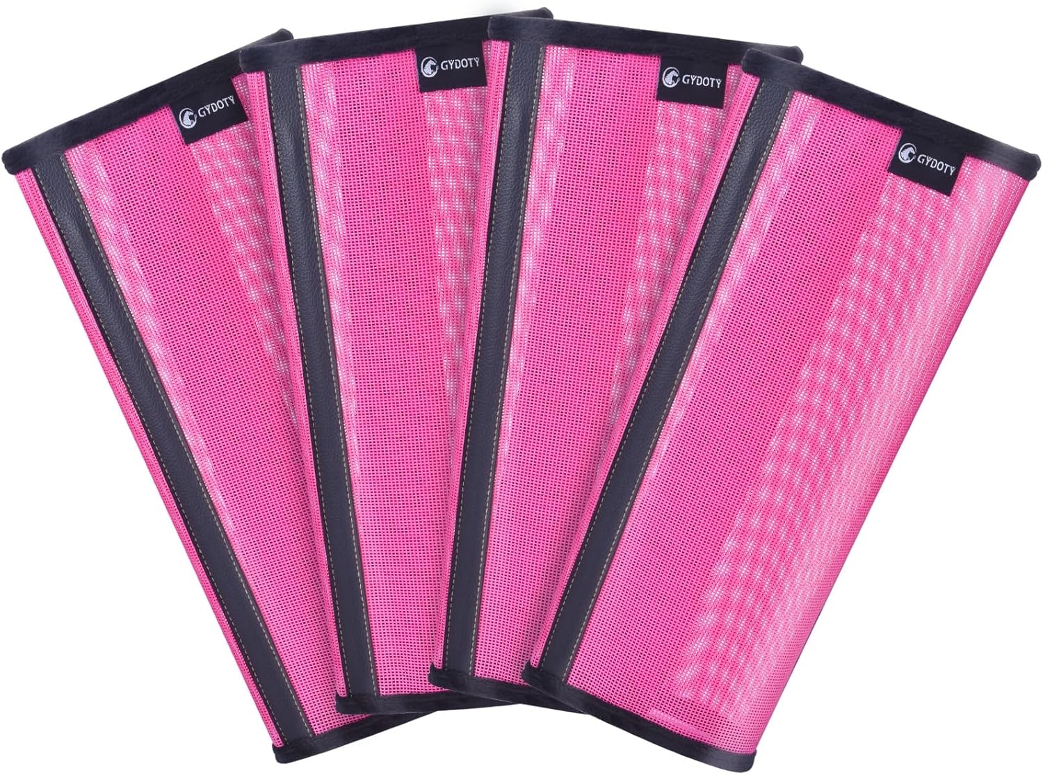 Pony/Donkey Fly Boots Set of 4, Breathable Mesh Protectores para Caballos, Indoor & Outdoor UV Protective Leg Boots for Turnout, Lightweight Fly Protection for Horse Legs（Small, Pink