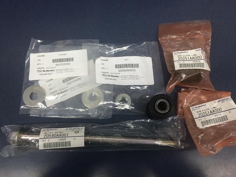 Kit de parafuso e buchas do braço lateral da suspensão Subaru para Legacy, Outback, Forester, WRX e Impreza – Conjunto