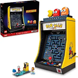 LEGO Icons PAC-Man Arcade Building Sets for Adults - Collectible Office, Book Shelf, or Bedroom Decor - Gifts for Christmas, Men & Women - W/Moving Handle to Recreate Game - 10323