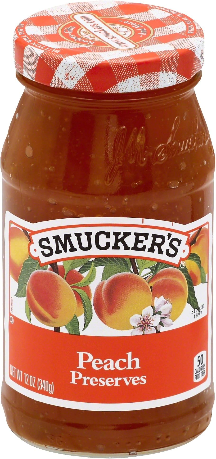 Smucker's Preserves, Peach, 12 oz