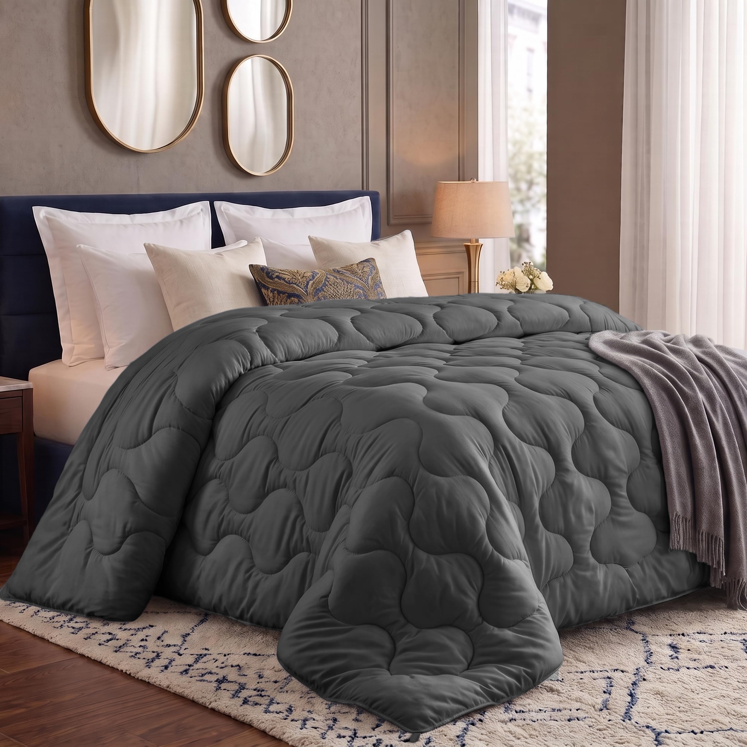 Utopia Bedding 12 Tog Double Duvet, 200 x 200 cm, Grey — image 1