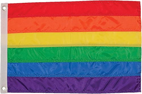 Vista 11 de In the Breeze 3699 - Bandera de arco iris de 3 pies por 5 pies, bandera con ojales y rayas cosidas, 3699